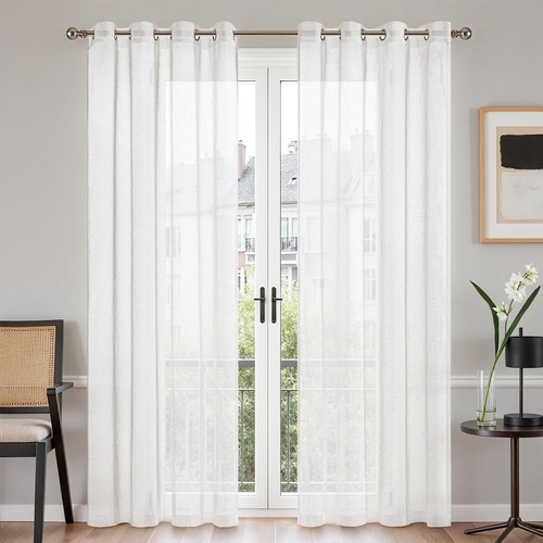 Topick linen look - linen, white