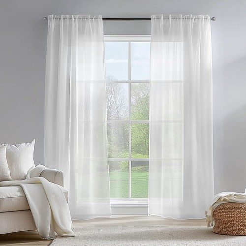 Topick white net curtains - topick,