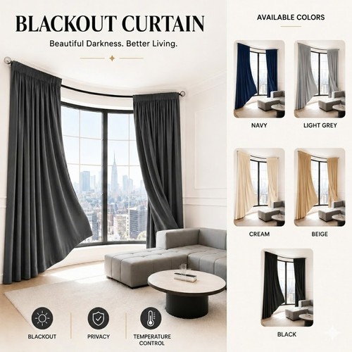 Pair blackout curtains - pair,