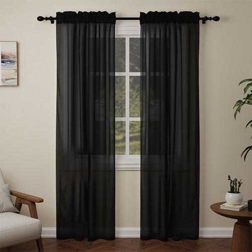 Pacok black voile - curtains, 84
