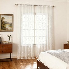 Leaf Embroidered Sheer