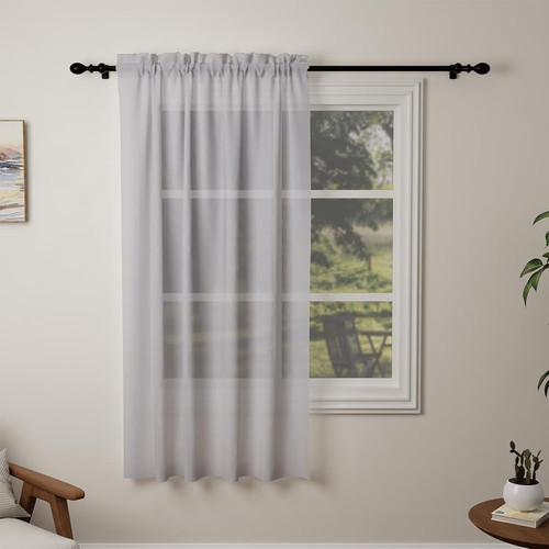 Darkgray voile curtains - darkgray,