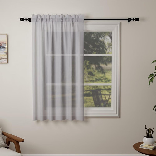 Darkgray voile curtains - darkgray,