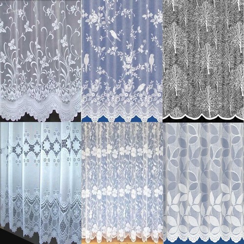 Scalloped white net curtains - scalloped,