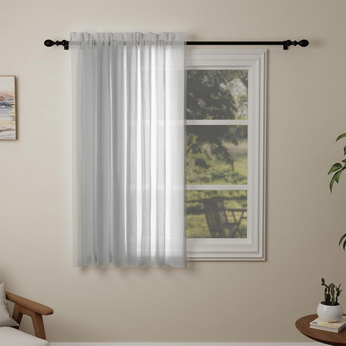 Silver voile curtains drop - voile, 54