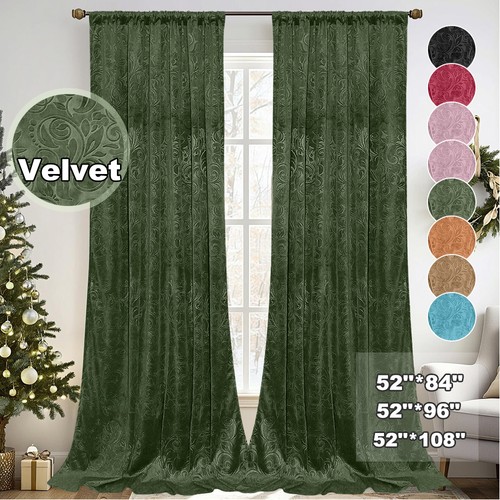 Luxury velvet curtains - velvet, pair
