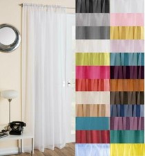 Plain Voile Curtain Panel Rod