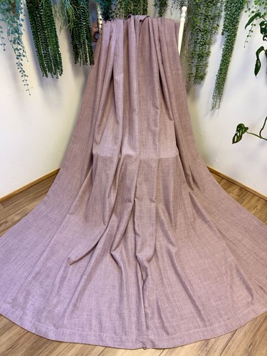Mauve purple linen look - look, eyelet