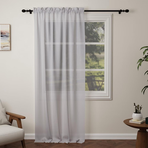 Darkgray voile curtains 108 - darkgray,