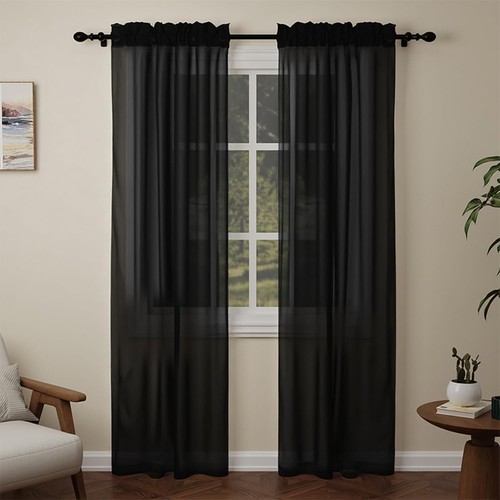 Panels rod pocket black - 2,