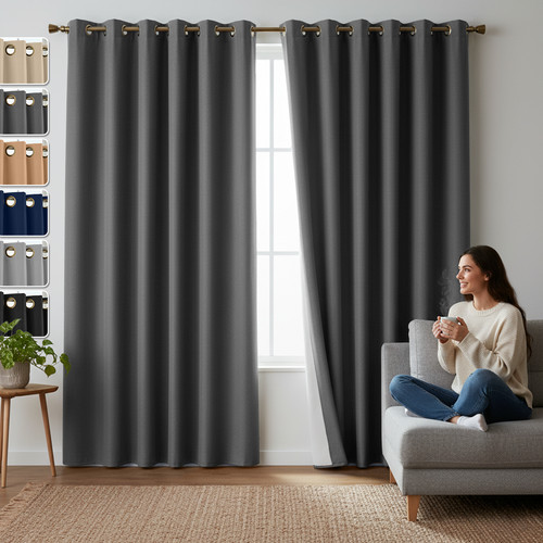 Ring top blackout curtains - top,